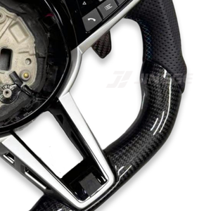 Volant de voiture en fibre de carbone personnalisé LCI Retrofit compatible avec BMW Série 1 2 3 <span class=keywords><strong>4</strong></span> <span class=keywords><strong>Z</strong></span> F40 F44 G20 G21 G22 G28 G29 G80 M3 G80 M M2 M3 - Product Image 6