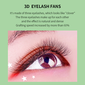 GLAMLASH Etiqueta privada personalizada Extensión de pestañas Ventilador prefabricado Pestañas de trébol 3D suaves naturales Extensiones de pestañas en forma de W - Product Image 2
