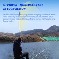 Canne à pêche multi-sections en fibre de carbone Lightpeakchase 6H 9m 10m 11m 12m pour la pêche à la truite, au poisson-chat, à la perche en rivière et en eau profonde