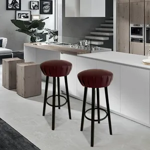 Hochwertige Restaurant möbel Luxus moderne Metallrahmen Counter Höhe Barhocker für Küchen insel Coffee Shop Bar