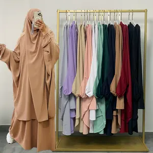 High Quality Modest Jilbab Nida Niqab String Khimar Muslim Islamic Clothing Two PCS Skirt and Top Wholesale Prayer Abaya Jilbab