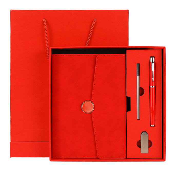 Red Notebook+Pen+USB