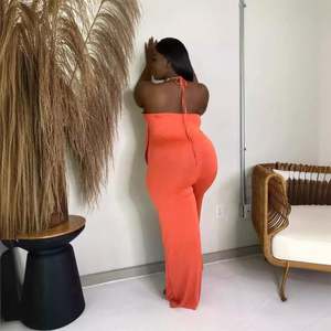 <span class=keywords><strong>Meilleur</strong></span> bustier tubulaire sans manches Robe à bretelles bleue Robe longue dos nu à épaules dénudées et enveloppante - Product Image 2