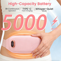 Kabelloser Graphen-Heizgürtel mit Vibration zur Linderung von Menstruationsschmerzen, Bauchmassage, 7-Stufen-Timer-Steuerung, Lithium-Batterie