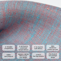 Tissu en toile respirant écologique 165 GSM, textile de chanvre coloré tissé pour vêtements, sacs, chaussures, matériaux d'artisanat, 50% chanvre 50% lin