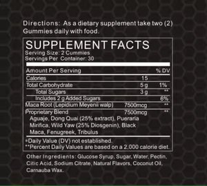 OEM 3 pulgadas de crecimiento Ashwagandha Male Enhancement Gummies 60 Count Enlarger espesar más largo más grande suplemento de salud para hombres - Product Image 3