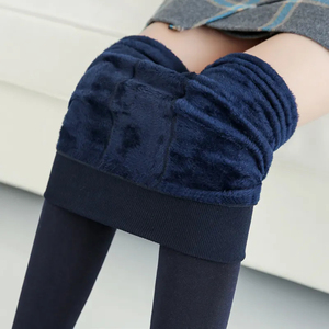 Leggings Invernali Caldi da Donna a Vita Alta in Velluto Spesso, <span class=keywords><strong>Sexy</strong></span> e Aderenti, in Tinta Unita Versatili e alla Moda H - Product Image 1