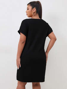 Vestido Casual <span class=keywords><strong>de</strong></span> Color Sólido para <span class=keywords><strong>Mujer</strong></span>, Camiseta <span class=keywords><strong>de</strong></span> Uso Diario, Camisetas para <span class=keywords><strong>Mujer</strong></span>, Vestido Corto <span class=keywords><strong>de</strong></span> Verano - Product Image 4