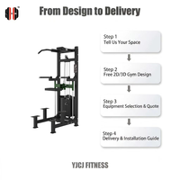 Máquina de Dominadas Asistidas con Plataforma de Soporte para Rodillas, Barras de Agarre Doble y Torre de Pesas para Gimnasio