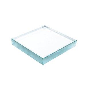 Paperweight Square 110x110x19 Mm Clear Glass <b>Letter</b> <b>Holder</b> Desk Accessory - Product Image 1