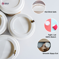 Couvre-gobelet en plastique jetable personnalisé PS PP PET pour boissons chaudes, couvercle en plastique pour gobelets en papier
