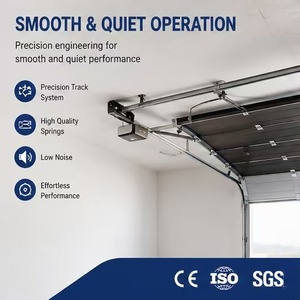 <span class=keywords><strong>Porte</strong></span> <span class=keywords><strong>de</strong></span> <span class=keywords><strong>garage</strong></span> <span class=keywords><strong>sectionnelle</strong></span> électrique automatique moderne en alliage d'aluminium étanche avec télécommande pour extérieur, sous-sol, villa, entrepôt - Product Image 1