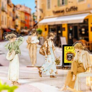 20 autocollants par paquet, matériau PET, découpés, brillants, autocollants, ambiance décontractée, collection de la France du Sud, décoration rétro - Product Image 2