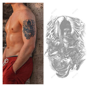 Bxtats personalizado impermeable semipermanente tatuaje temporal pegatinas buena suerte religión Cruz rezar diseño <span class=keywords><strong>para</strong></span> mujeres niñas cuerpo - Product Image 1