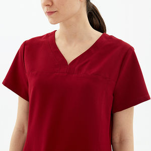 Conjuntos de Uniformes Médicos de Manga Corta para Mujer, Tallas Grandes, Ecológicos, de Tela Tejida de Spandex/Poliéster, Absorbentes, para Hospital - Product Image 5