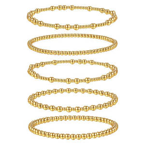 Pulsera y Brazaletes de Moda para Mujer, de Acero Inoxidable 316L de Lujo, Chapados en Oro PVD de 14k y 18k, Venta al por Mayor para Adolescentes - Product Image 5