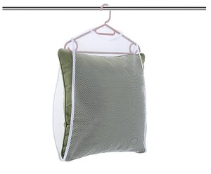 D5320 Séchoir suspendu et filet de rangement pour oreillers et poupées, <span class=keywords><strong>avec</strong></span> design coupe-vent pour fenêtre, organisateur de sacs en maille - Product Image 6