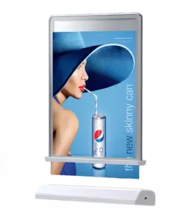 Ücretli çift taraflı reklam ışık kutusu ekranı Lightbox A4/A5 alüminyum Poster çerçevesi yapış Ultra ince aydınlatma Led kutusu