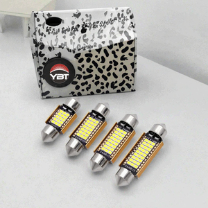 หลอดไฟ LED สำหรับรถยนต์ 12-24V ความสว่างสูง รุ่น Festoon สีทอง อะลูมิเนียม ขนาด 31/36/39/41 มม. ใช้สำหรับไฟภายในรถยนต์และไฟป้ายทะเบียน สำหรับรถยนต์รุ่นปี 2016 - Product Image 2