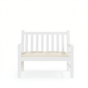 Coussin de banc d'extérieur Foue Niro, crème, tissu Oxford, rectangulaire, coussin de jardin, amovible, lavable, toutes saisons - Product Image 1