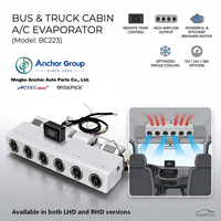 Unidad Evaporadora de Refrigeración Individual Universal BC223 para Debajo del Tablero, 12V 24V 48V, para RV, Camión, Autobús, con Control Remoto, ORING, LHD/RHD