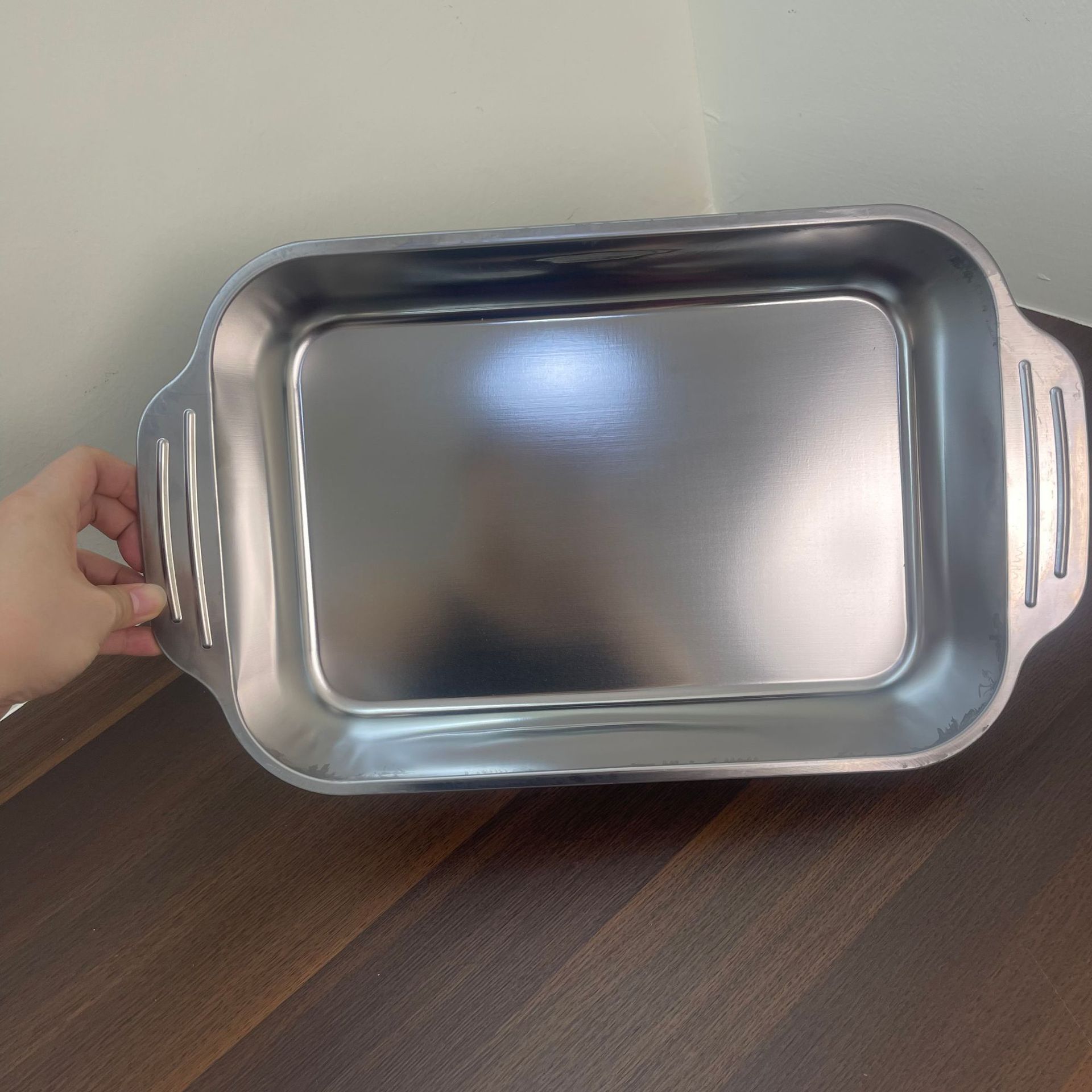 410-Flat-bottomed grilling fish pan