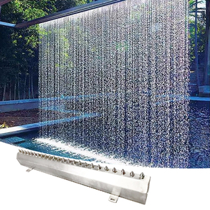 Rideau de pluie personnalisé, caractéristique d'eau autoportante, rideau d'eau à LED <span class=keywords><strong>pour</strong></span> l'extérieur, fontaines à cascade <span class=keywords><strong>pour</strong></span> la pluie - Product Image 1
