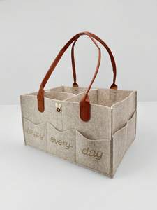 Organizador <span class=keywords><strong>de</strong></span> Pañales para Bebé Canasta <span class=keywords><strong>de</strong></span> Almacenamiento para Cuarto Infantil con Asa <span class=keywords><strong>de</strong></span> Cuero Cesta <span class=keywords><strong>de</strong></span> Almacenamiento para Guardería y Organizador para Coche Bolso para Mamá - Product Image 5