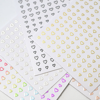 3D goud zilver roze liefdeshart nagelstickers Valentijn ontwerp gouden geometrie liefde nagel manicure decoratie