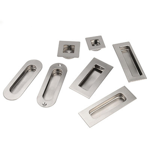 椭圆形隐私黑暗嵌入式隐藏式不锈钢推拉门冲洗衣柜把手 - Product Image 6