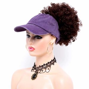 Casquette de baseball personnalisée en coton lavé pour femme, avec ouverture pour queue de cheval, noire - Product Image 4
