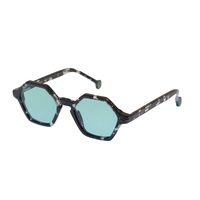 Lunettes de soleil de styliste pour femmes, lunettes de soleil de rivière tortue coquille hexagonale Vintage nouvelle personnalité polygone