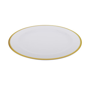 <span class=keywords><strong>Piatti</strong></span> di Plastica Monouso Moderni con Bordi Dorati, Motivo Personalizzabile per Feste in Casa, Matrimoni <span class=keywords><strong>e</strong></span> Banchetti - Product Image 1