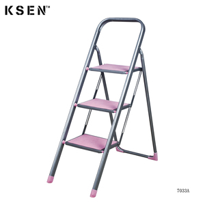 3 <strong>Step</strong> Folding <strong>Step</strong> <strong>Stool</strong> Wide Anti-Slip Pedal Portable Aluminium RV Foldable Ladder KC-7033A - Product Image 1