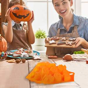 Nuevos productos, éxito en ventas internacionales, set de moldes para chocolate con forma de calabaza de Halloween, calavera, sombrero de mago, murciélago y pastel - Product Image 3