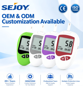 Equipo de diagnóstico médico Sejoy, Monitor de azúcar en sangre, medidores de glucosa, monitores, máquina de prueba de Diabetes - Product Image 3