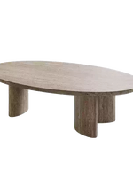 Table à café/thé en travertin naturel Wabi Sabi, décoration moderne de luxe pour villa, petit salon, maison, maison d'hôtes