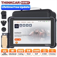Tablette de diagnostic complète OBDII 689BT – Outil de diagnostic automobile qui lit, efface et visualise les codes DTC en temps réel pour voitures à essence