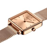 Montre-bracelet à quartz élégante pour femme, bracelet en acier inoxydable, jour et date, étanche, montre-bracelet habillée