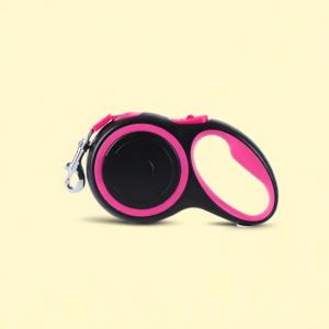 Correa Retráctil de Lujo para Perros de 5m, Diseño Personalizado en Rosa y Negro, Doble Tono, Sólida, con Liberación Rápida, Diseño Duradero para Perros de hasta 50kg, Venta al Por Mayor - Product Image 1