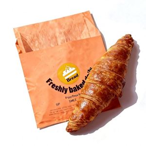 Luxury <b>Biodegradable</b> Waterproof Greaseproof Food Grade <b>Paper</b> Bags with Custom Logo and Screen Printing - Product Image 4