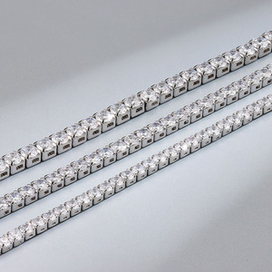 <span class=keywords><strong>Collar</strong></span> de diamantes de circonia cúbica de 2mm, 3mm y 4mm, joyería fina de lujo,925 <span class=keywords><strong>collar</strong></span> de plata de ley - Product Image 6