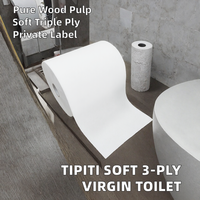 Toilettenpapier, weich, hautfreundlich, 3-lagig, verdickt, fusselfrei, Badezimmer-Tissue-Rollen, Toilettenpapier