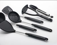 Lot de 7 ustensiles de cuisine avec support de rangement, outils de cuisson multifonctionnels pour la maison, avec boîte personnalisable en couleur