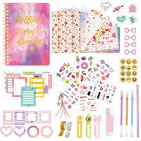 Ensemble de papeterie de luxe rose-Ensemble de cahiers et de crayons pour filles-Ensemble cadeau de papeterie pour filles et adolescents comprenant un journal pour filles