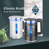 Bouilloire Électrique en Verre 2,3 L avec Protection Anti-Ébullition à Sec et Lumière LED – Vente en Gros Usine pour Usage Domestique