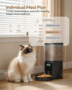 Distributeur automatique de nourriture pour animaux domestiques (chiens et chats) double bande 2,4 GHz et 5G, avec bacs en plastique et acier inoxydable en forme de bouteille, rechargeable - Product Image 2
