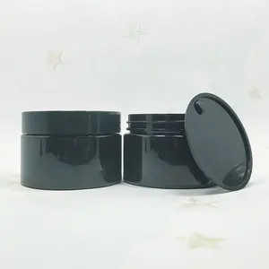 Matte black PET body butter cosmetic plastic cream jar containers for hair pomade