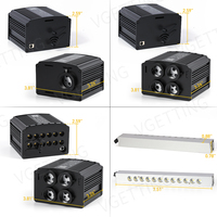 Kit de projecteurs de plafond de voiture à 4 ports RGBW, éclairage de plafond de voiture, éclairage de plafond de voiture à effet de météore, éclairage de plafond de voiture à effet d'étoile, projecteur de plafond de voiture à fibre optique LED