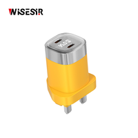 Chargeur USB-C PD 3.0 PPS multi-ports WISESIR 35W GaN avec protection OTP/OVP pour MacBook Pro/Air// Charge rapide